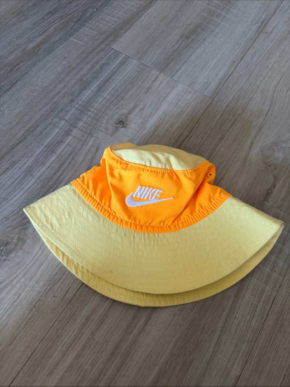 Nike Kids Two-Tone Orange and Yellow Bucket Hat